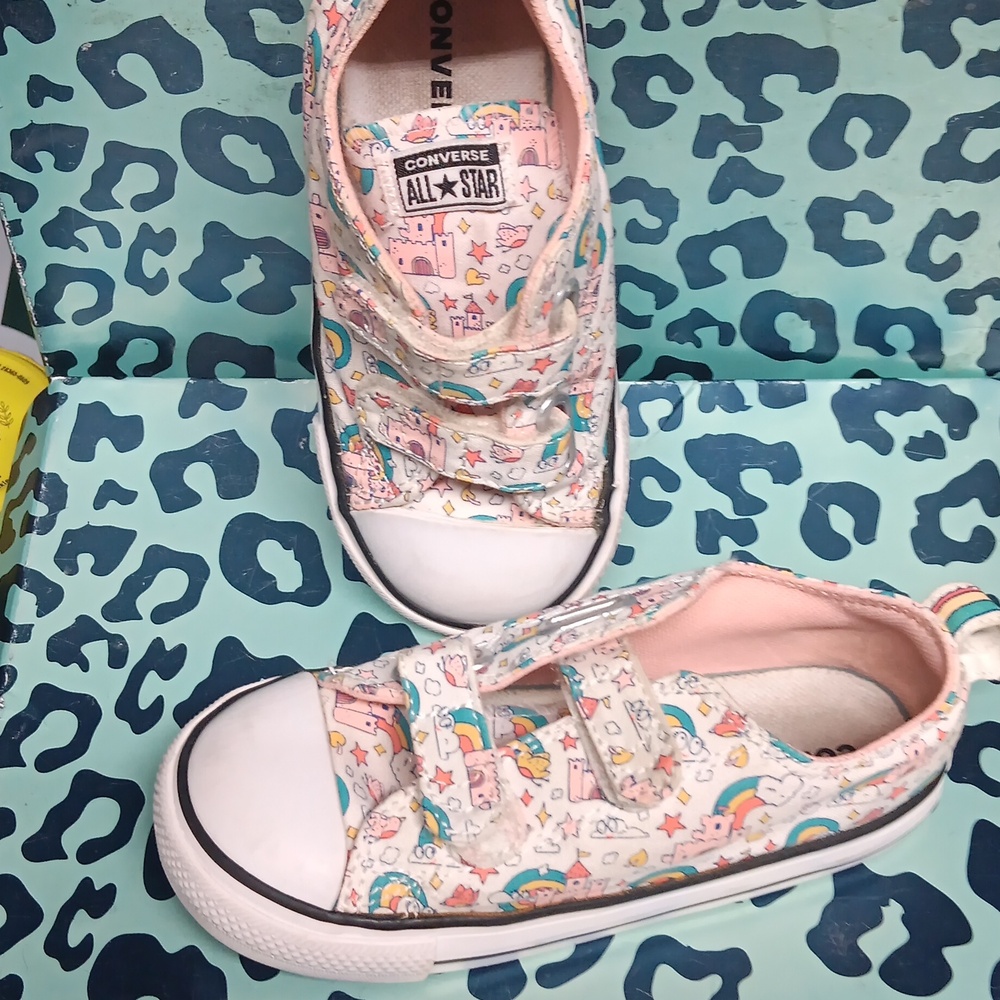 Converse Kids' Sneakers w/ Cute Lil' Castles & Rainbows/ Princess Theme